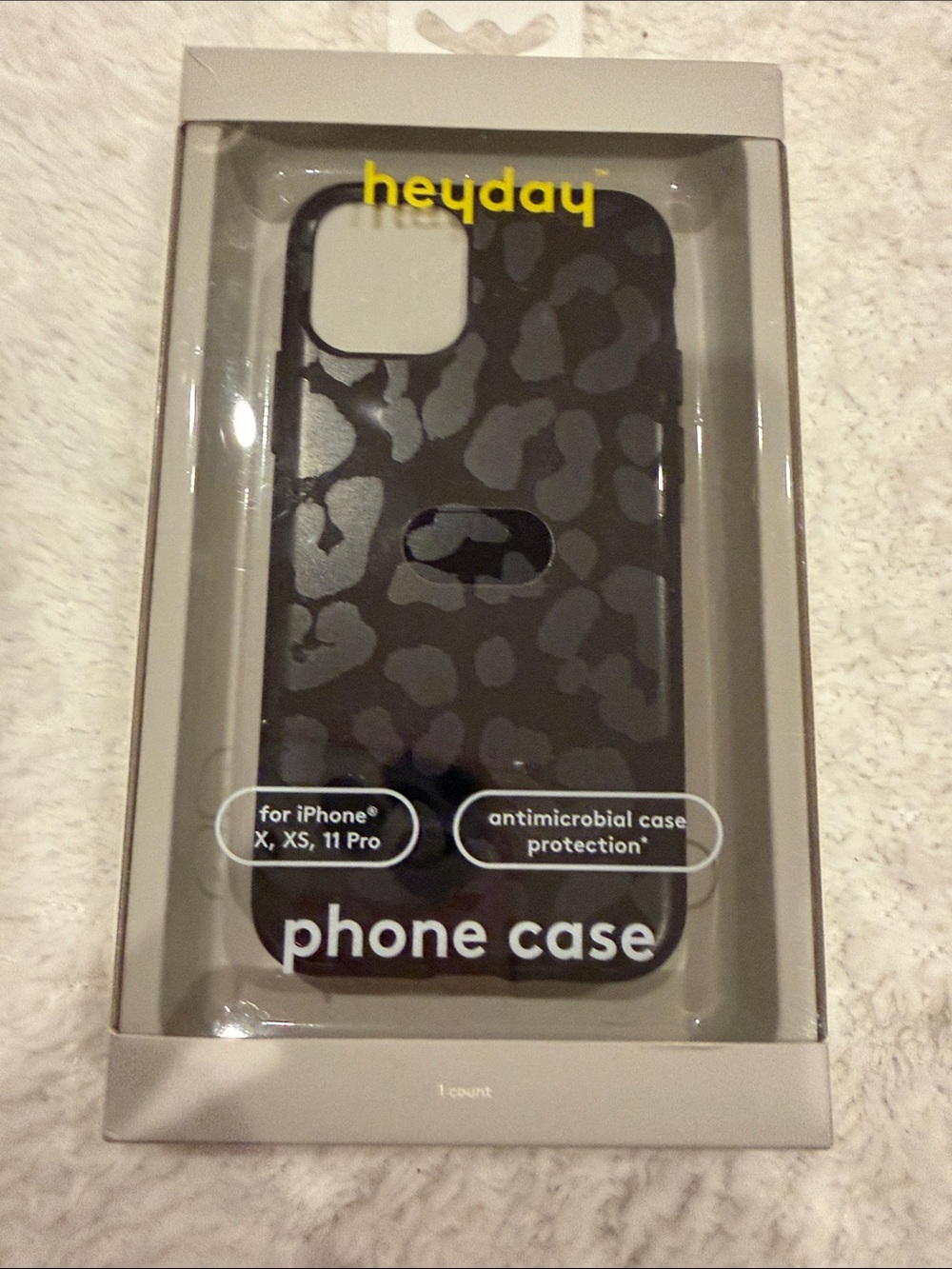 heyday Black Leopard Print iPhone Case